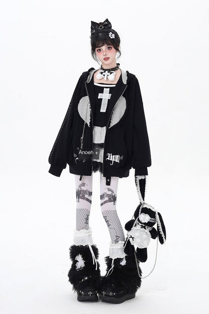 Crazy_Girl_Striped_Rabbit_Ear_Hooded_Long_Sleeve_Loose_Fit_Women&
