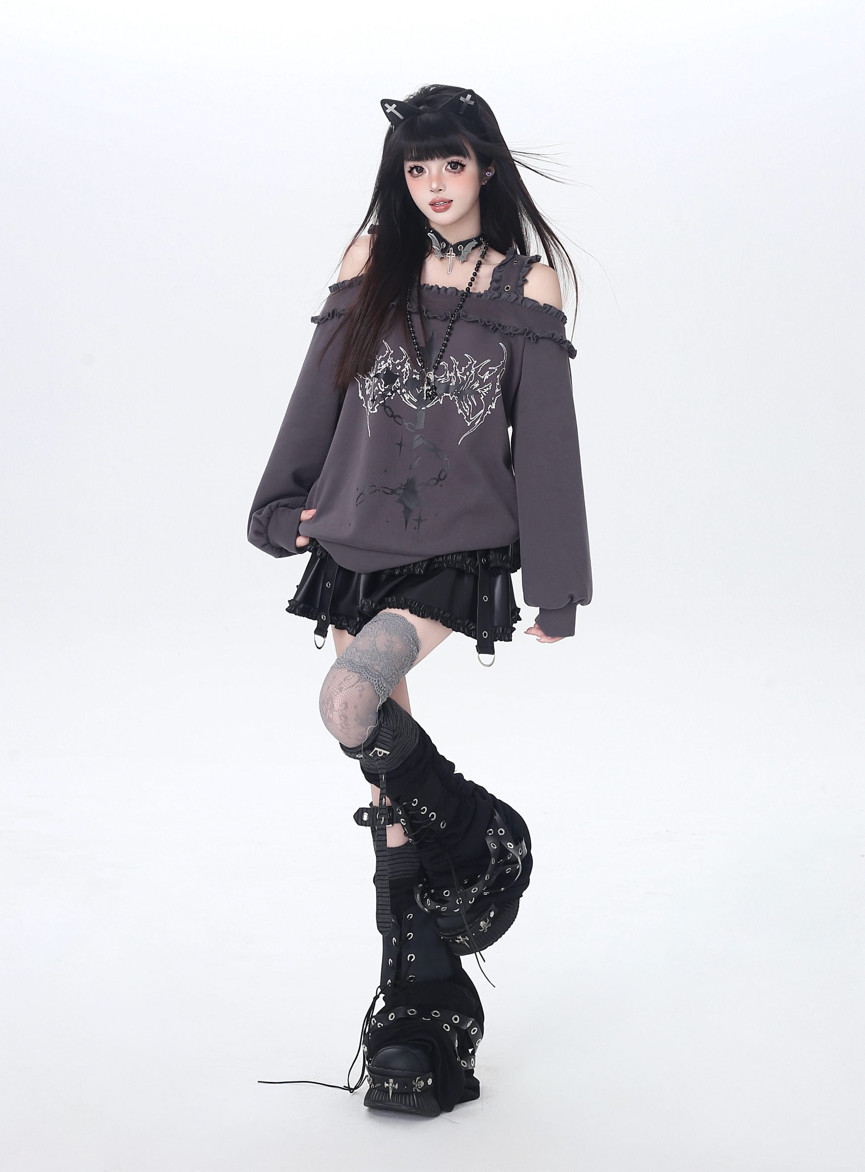 Crazy_Girl_Subculture_Cross_Lace_Off_Shoulder_Women&