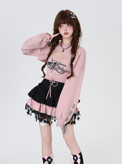 Crazy_Girl_Sweet_Cartoon_Letter_Crewneck_Slim_Pullover_Women&