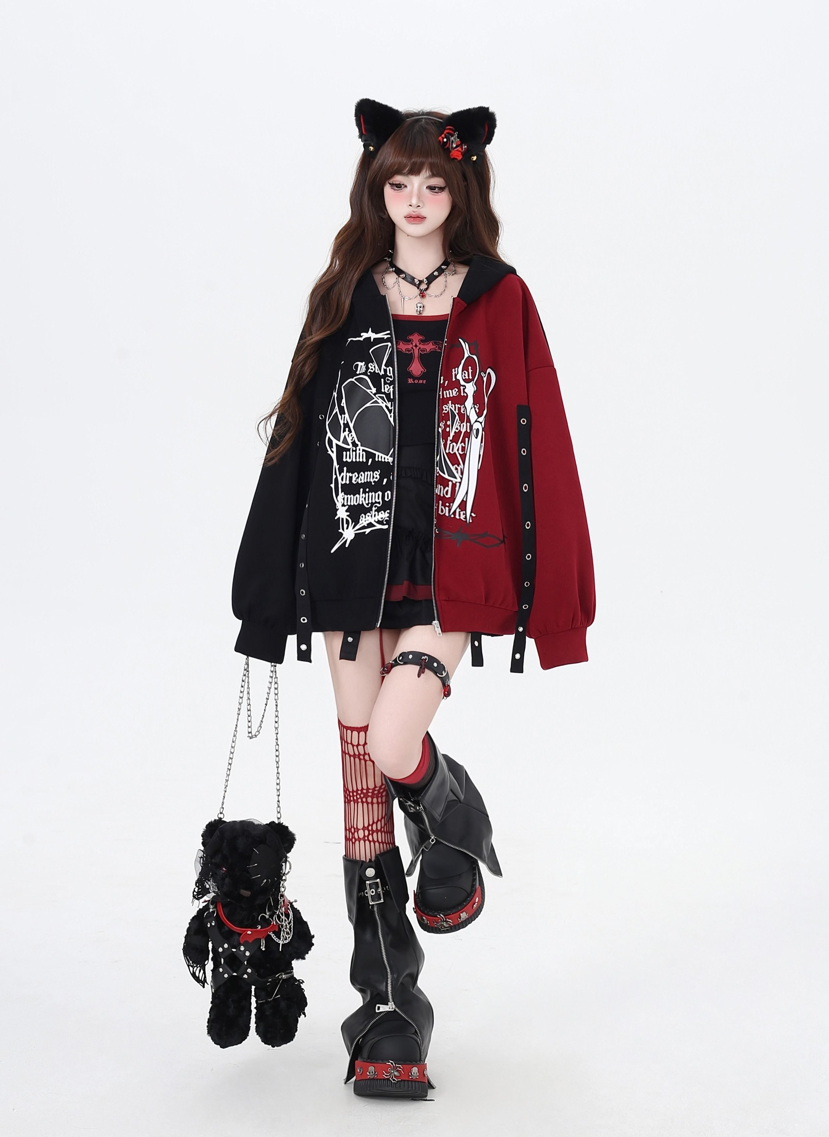 Crazy_Girl_Sweet_Cool_Colorblock_Hooded_Loose_Fleece_Lined_Women&