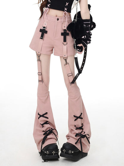 Crazy Girl Sweet Cool Detachable High Waist Slim Fit Women&