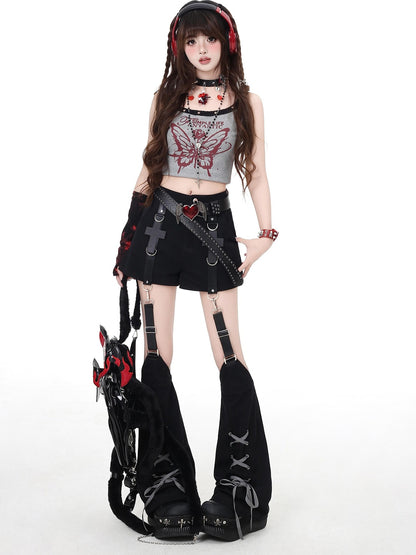 Crazy Girl Sweet Cool Detachable High Waist Slim Fit Women&