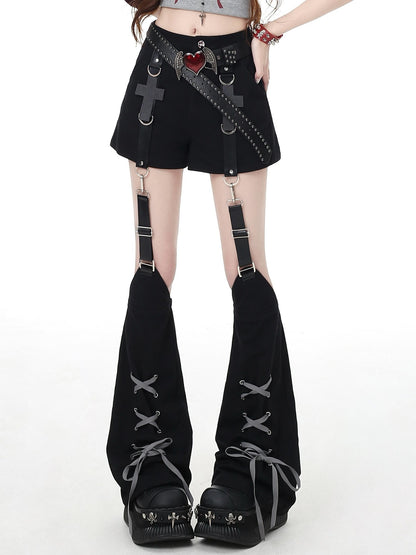 Crazy Girl Sweet Cool Detachable High Waist Slim Fit Women&