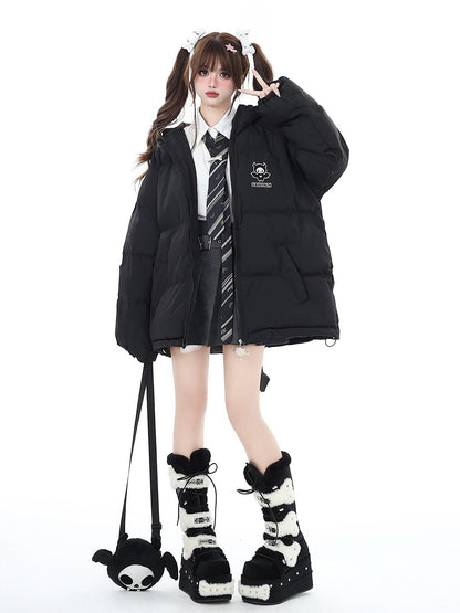 Crazy Girl Sweet Loose 3d Devil Applique Women&
