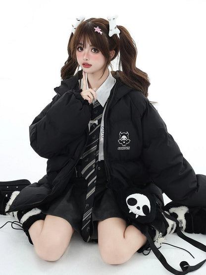 Crazy Girl Sweet Loose 3d Devil Applique Women&