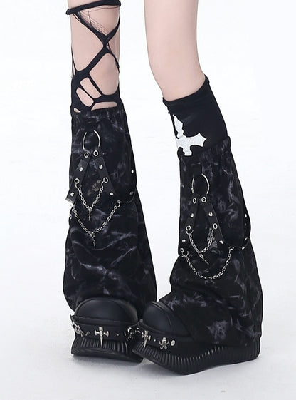 Crazy_Girl_Tie_Dye_Chain_Alternative_Niche_Leg_Slimming_Sock_Sleeve_Women&