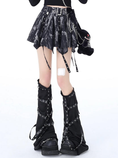 Crazy Girl Tie Dye Irregular Bow Vintage Women&