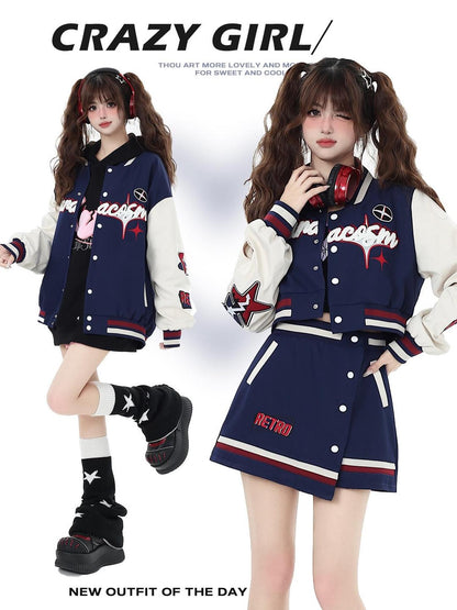 Crazy Girl Vintage Street Loose Cropped Crewneck Women&