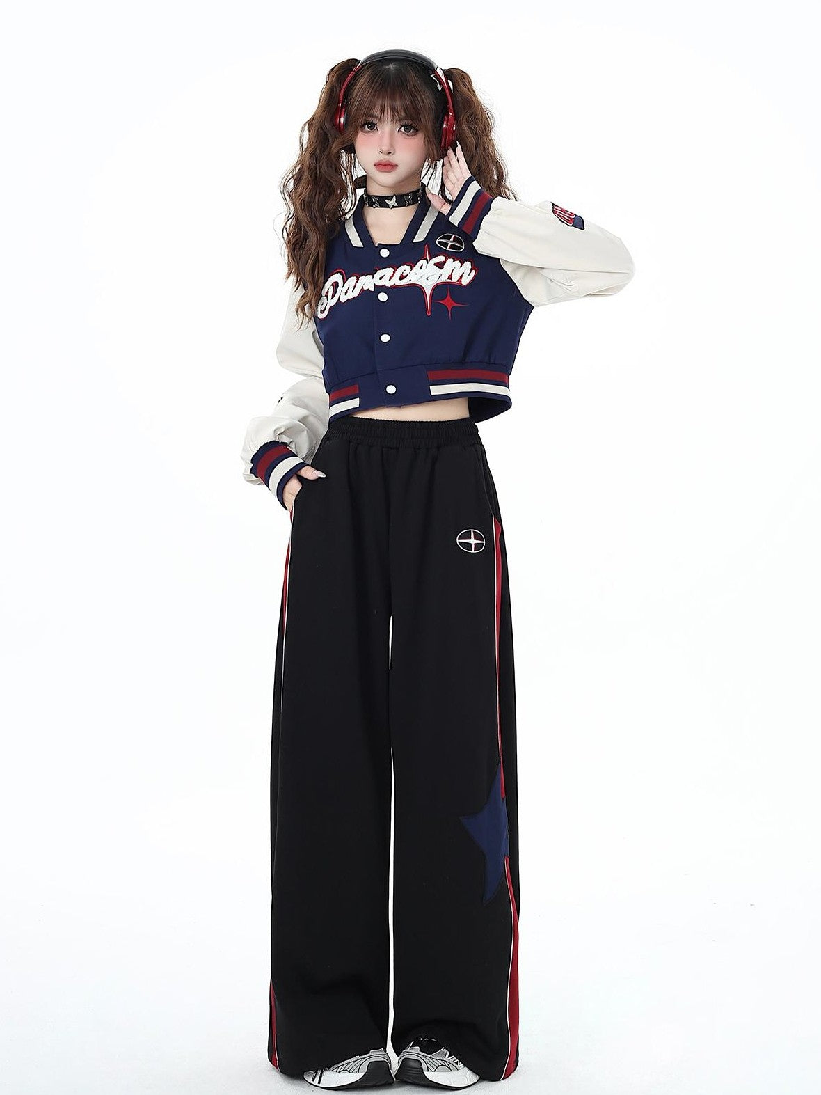 Crazy Girl Vintage Street Loose Cropped Crewneck Women&