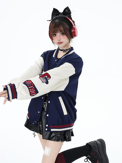 Crazy Girl Vintage Street Loose Cropped Crewneck Women&