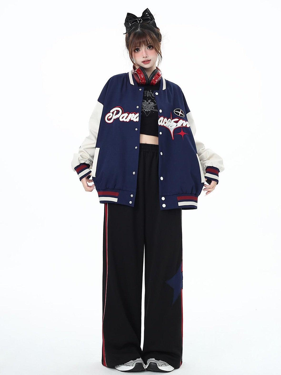 Crazy Girl Vintage Street Loose Cropped Crewneck Women&