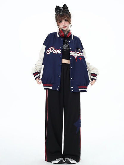 Crazy Girl Vintage Street Loose Cropped Crewneck Women&