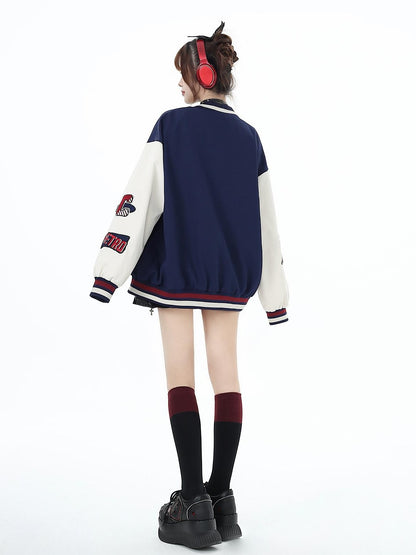 Crazy Girl Vintage Street Loose Cropped Crewneck Women&