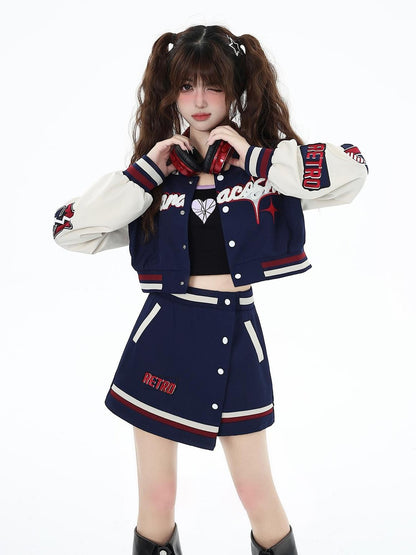 Crazy Girl Vintage Street Loose Cropped Crewneck Women&