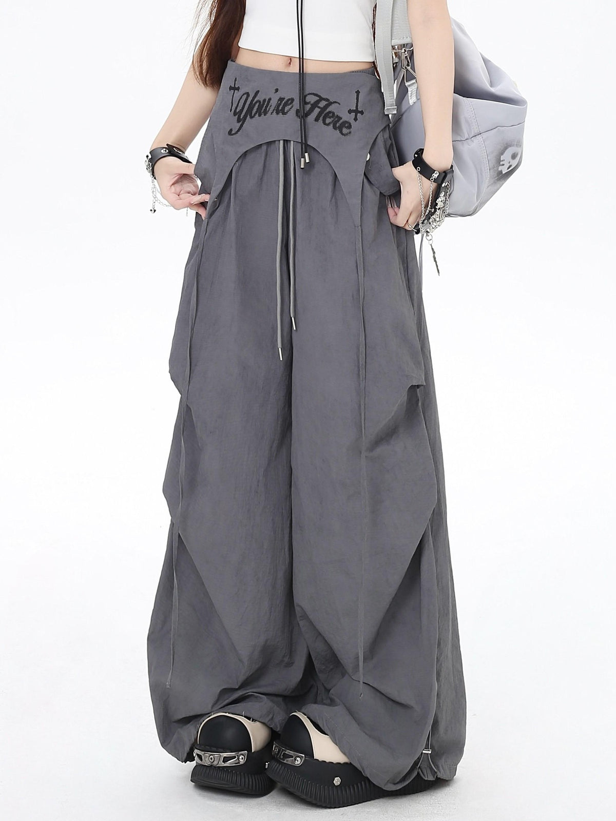 Crazy Girl Wasteland Layered High Waist Utility Women&