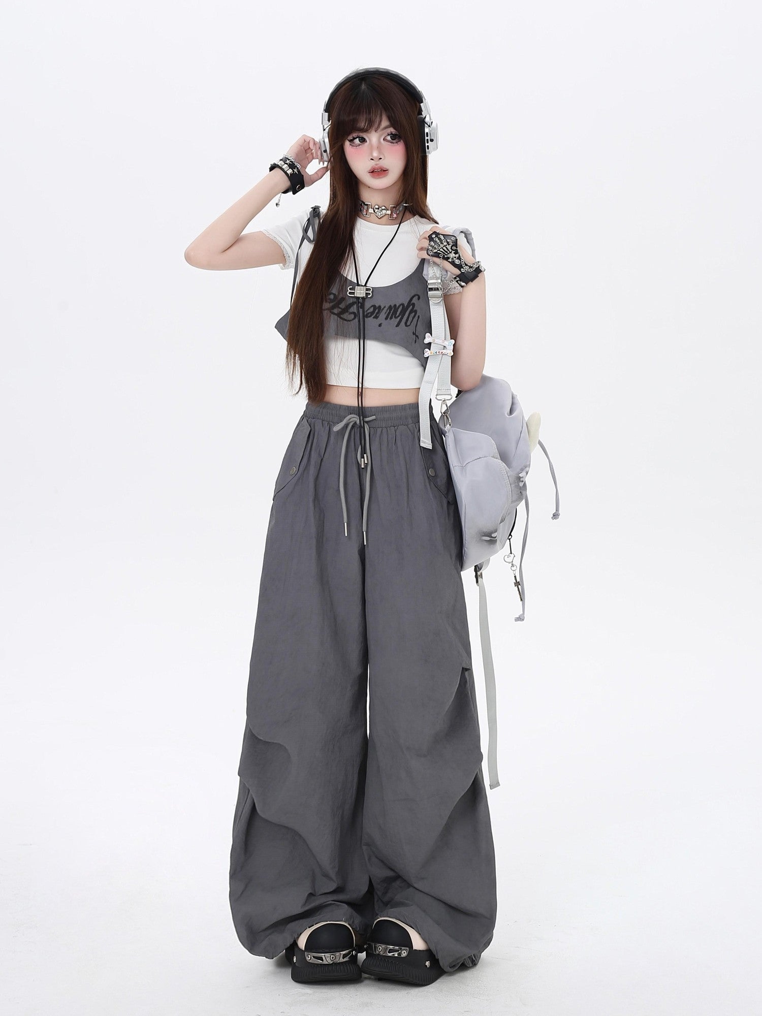 Crazy Girl Wasteland Layered High Waist Utility Women&