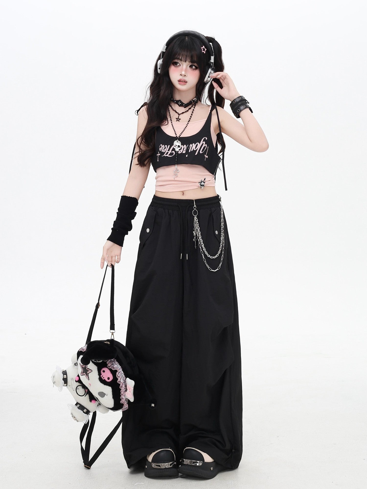 Crazy Girl Wasteland Layered High Waist Utility Women&