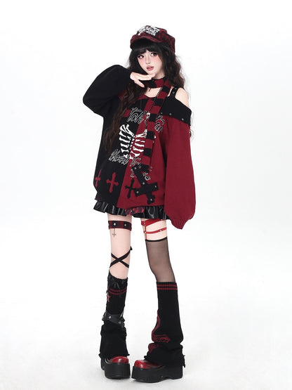 Crazy_Girl_Y2k_Gothic_Character_Print_Loose_Fit_Women&