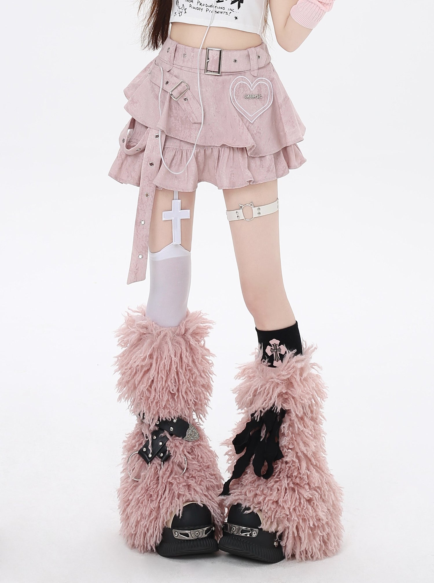 Crazy_Girl_Y2k_Tie_Dye_Ruffle_Asymmetric_High_Waist_Pleated_Women&
