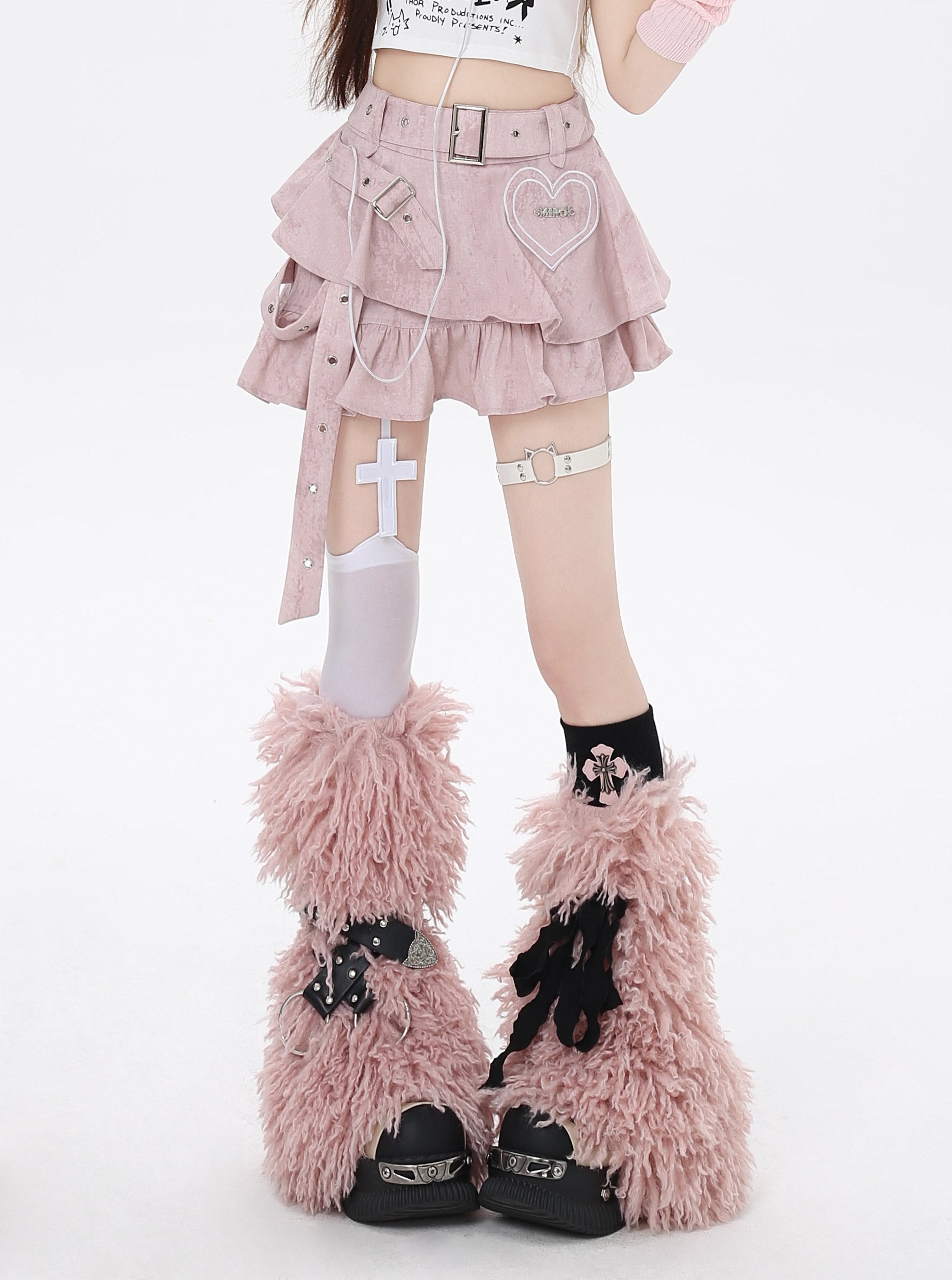 Crazy_Girl_Y2k_Tie_Dye_Ruffle_Asymmetric_High_Waist_Pleated_Women&