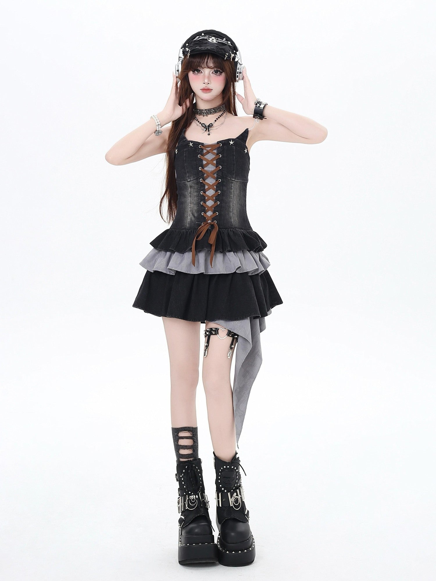 Crazy Girl Y2k Waist Cinching Strapless Women&