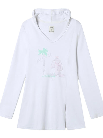 Peter Rabbit V-Neck Hooded Slim Fit Tee