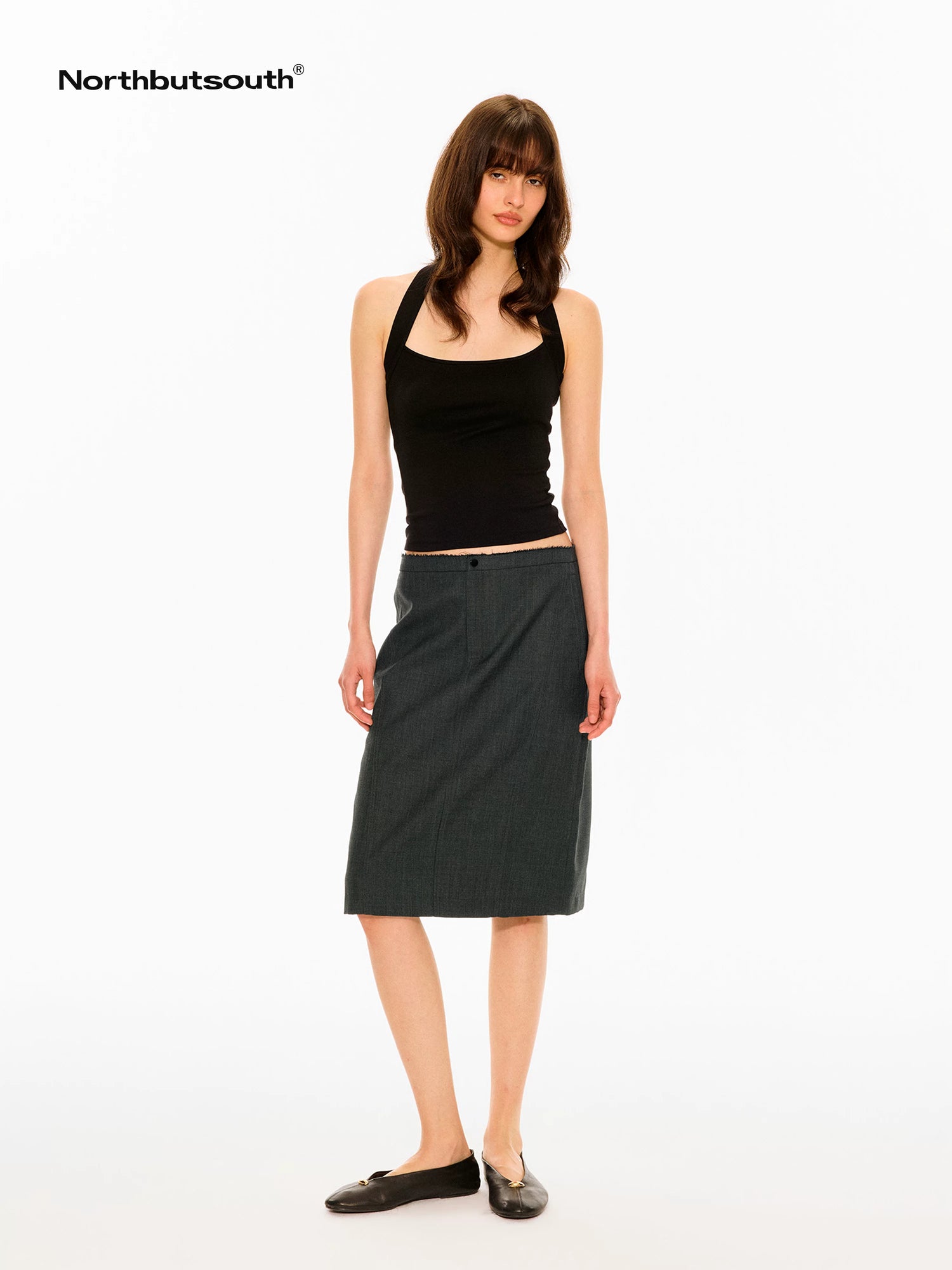 Curved Narrow Waist Mid Low Waist Straight Cut Women&