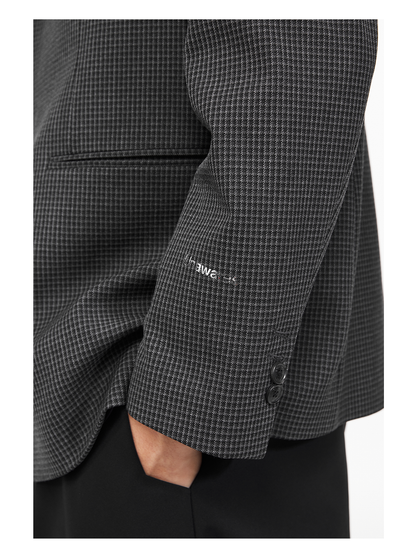 Custom Metal Button Houndstooth Single-Breast Suit