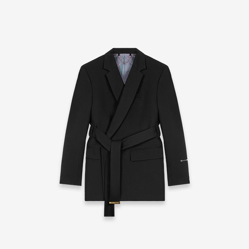 Custom Metal Clip Belted Tailored Suit