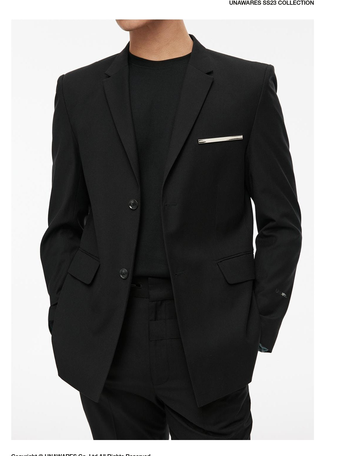 Custom Metal Trim Single-Breasted Suit Blazer