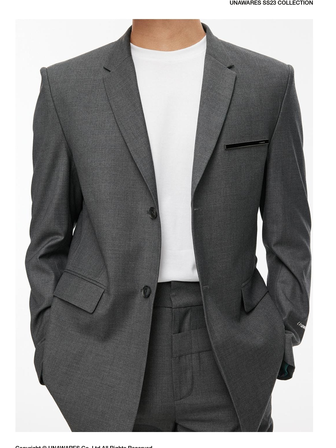 Custom Metal Trim Single-Breasted Suit Blazer