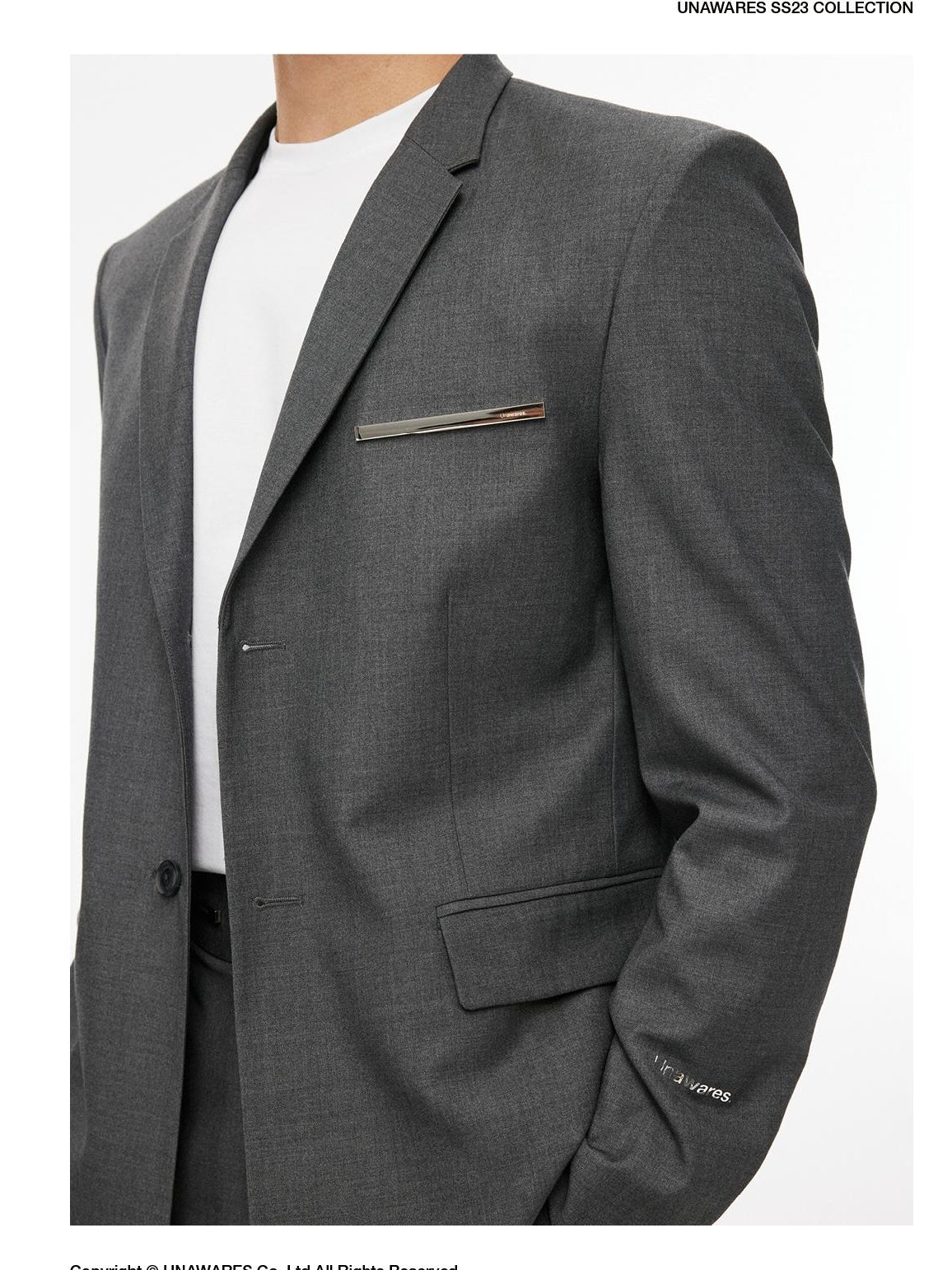 Custom Metal Trim Single-Breasted Suit Blazer