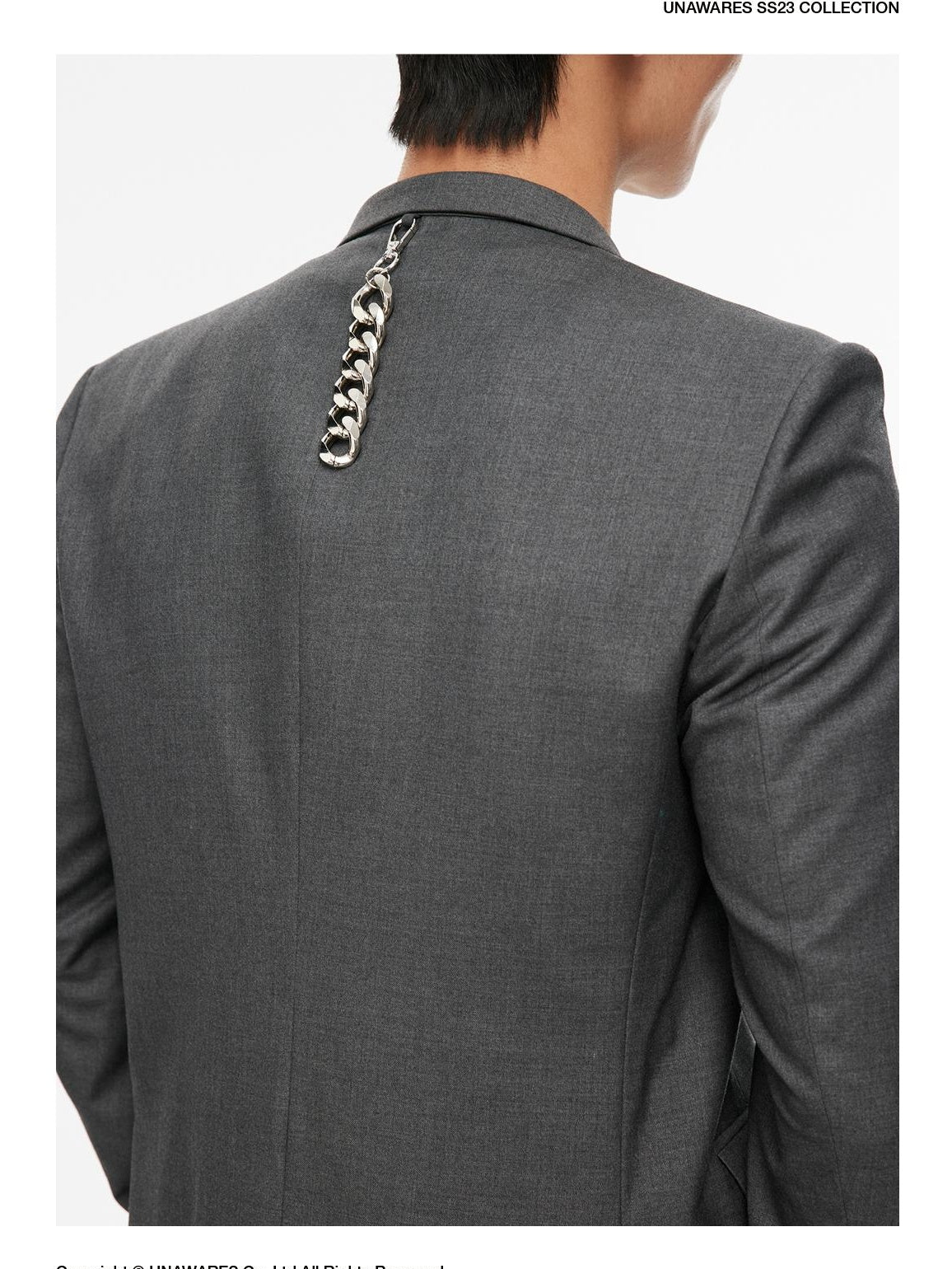 Custom Metal Trim Single-Breasted Suit Blazer