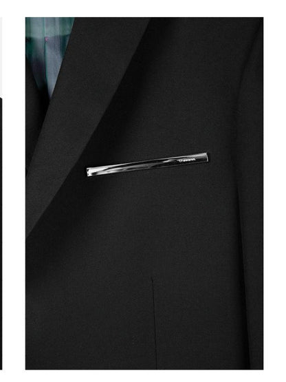 Custom Metal Trim Single-Breasted Suit Blazer