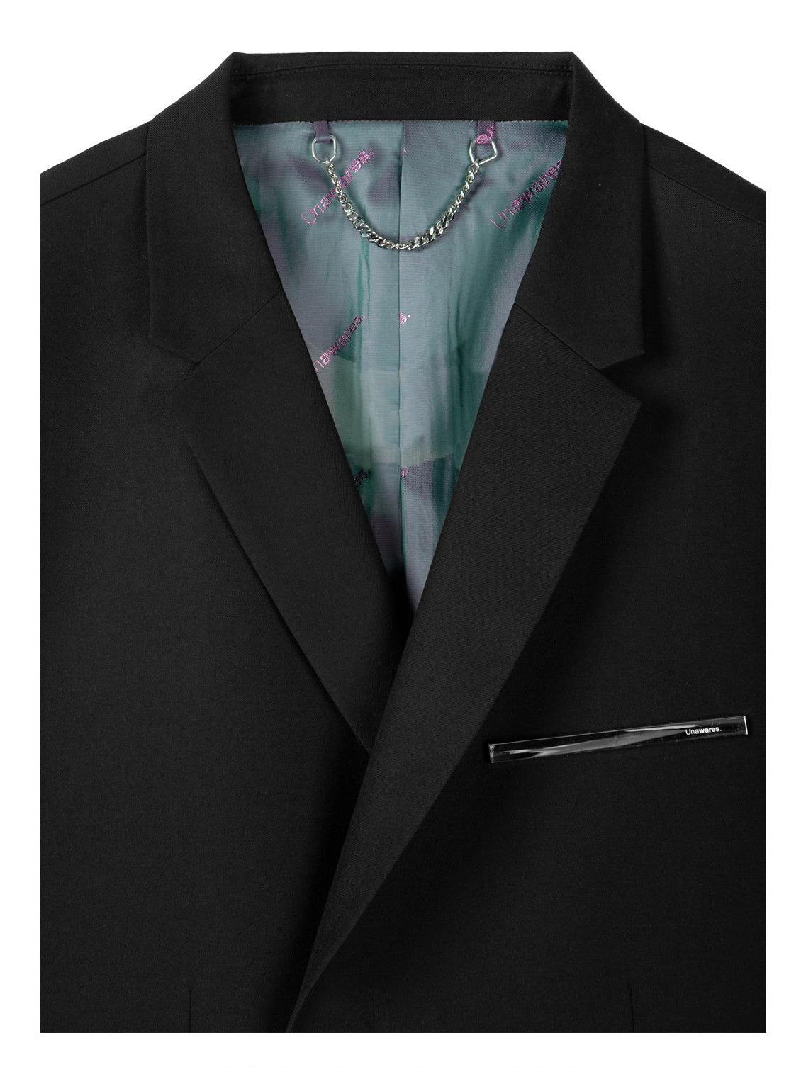 Custom Metal Trim Single-Breasted Suit Blazer