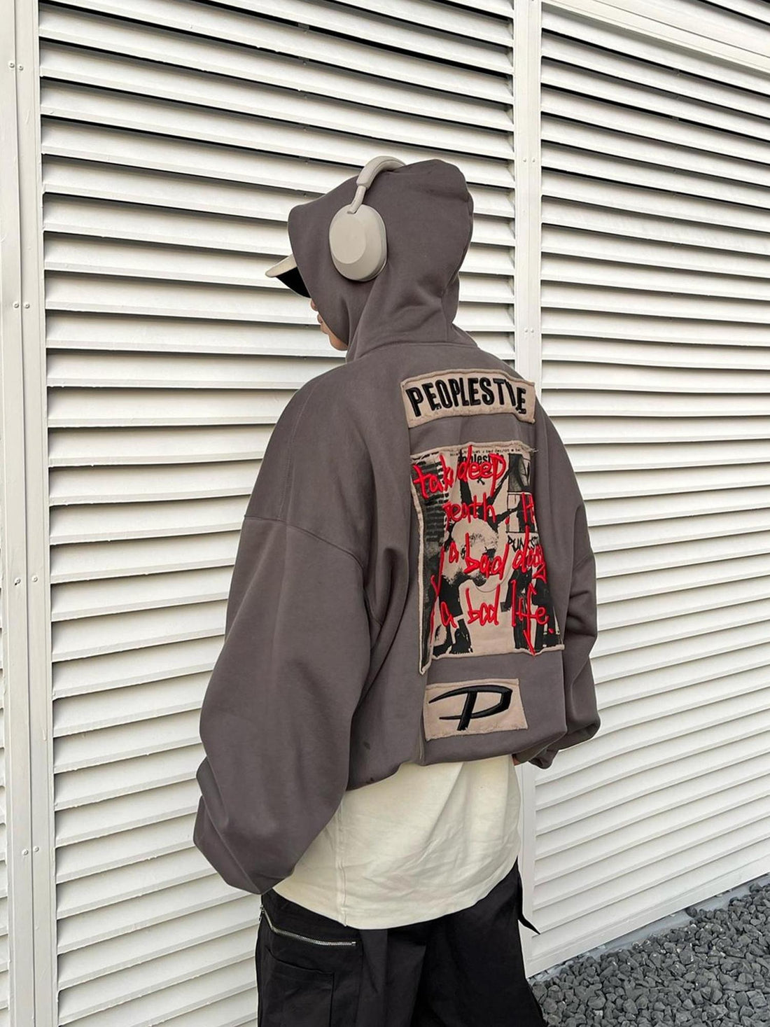 Peoplesense Custom Print Hooded Sweatshirt Warm Breathable Unisex Streetwear