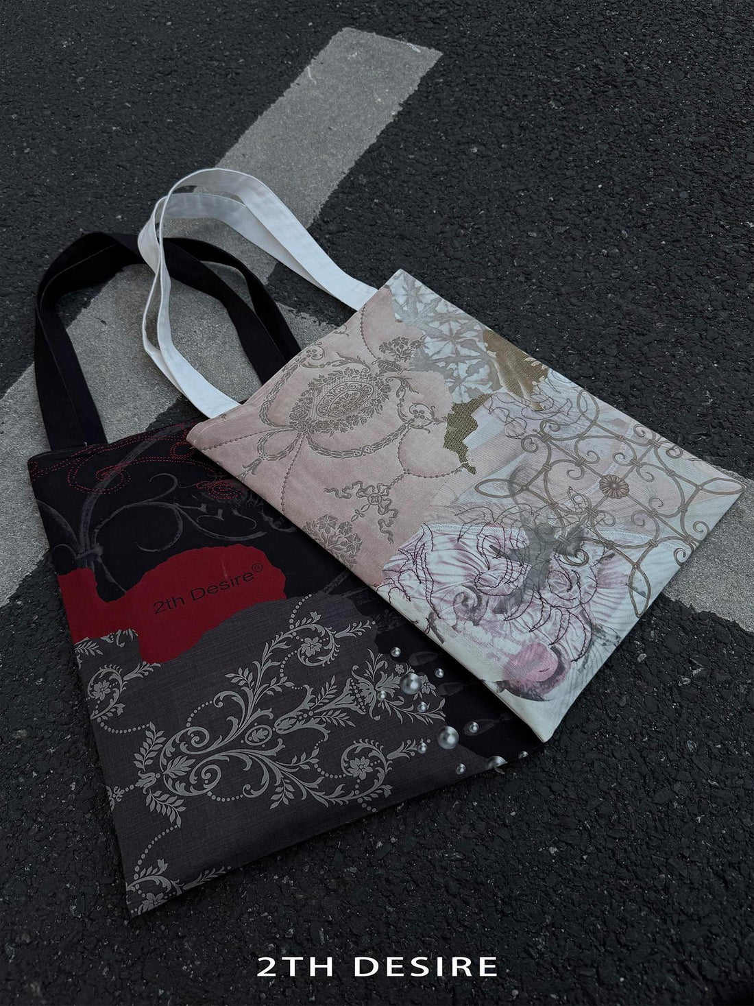 2th Desire Custom Punk Snake Year Hand-Painted Canvas Tote Bag