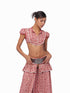 SweetChilling Custom Show Farm Skirt Embroidered Flounce Crop Top