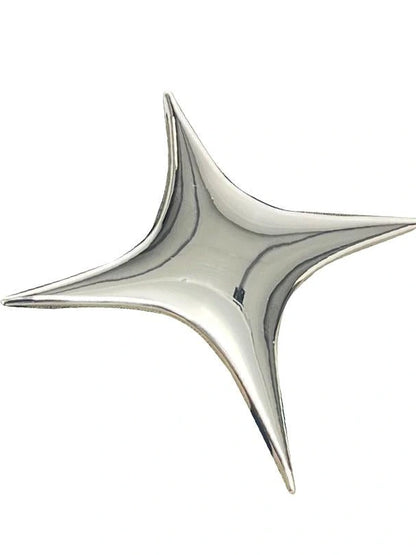 Cute Star Mirror Brooch Pin Badge Cross Jewelry