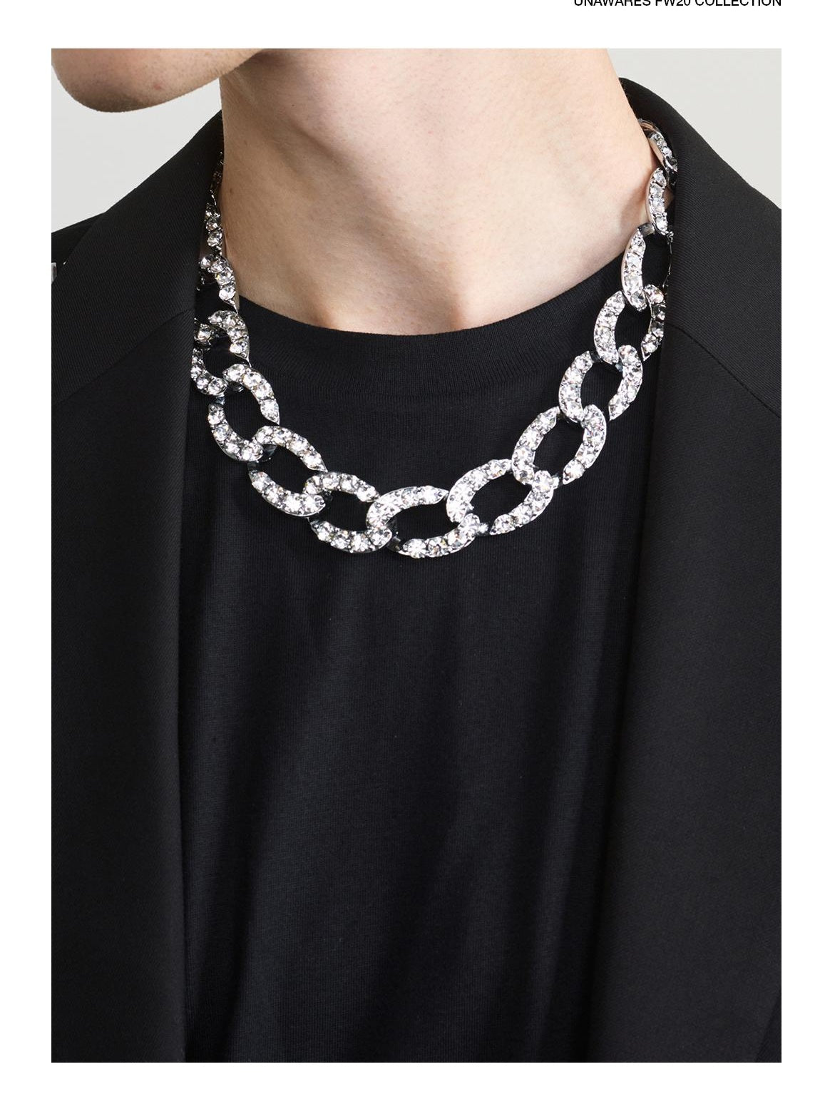 Czech Crystal Cuban Chain Necklace