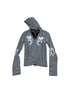 DETW_OnLine_Angel_Slogan_Print_Striped_Half_Zip_Hooded_Women&