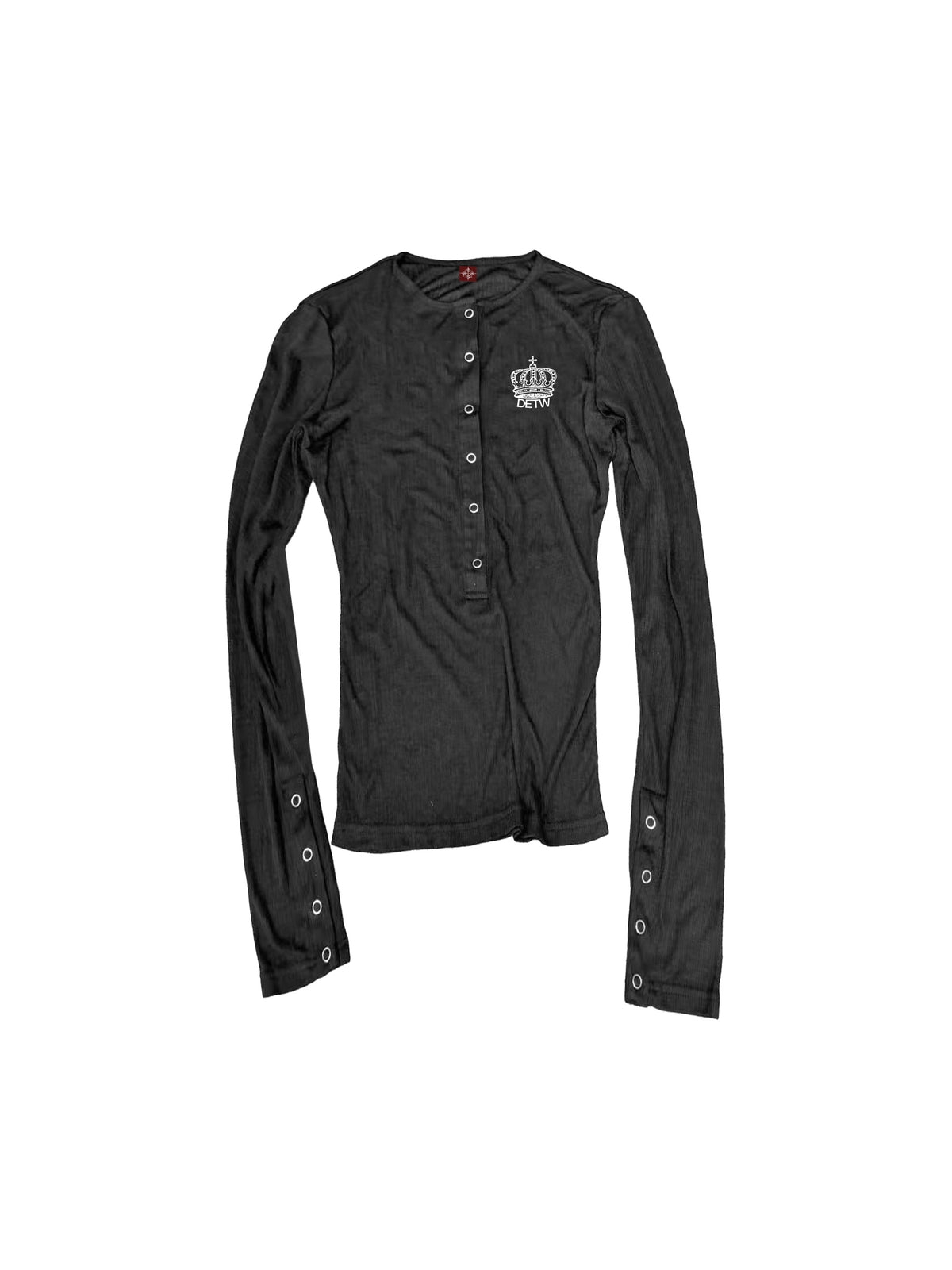 DETW_OnLine_Crown_Embroidered_Dark_Henley_Ribbed_Slim_Fit_Women&