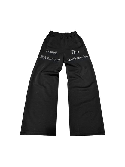 DETW_OnLine_Embroidered_Slogan_Letter_Straight_Leg_Wrinkle_Resistant_Women&