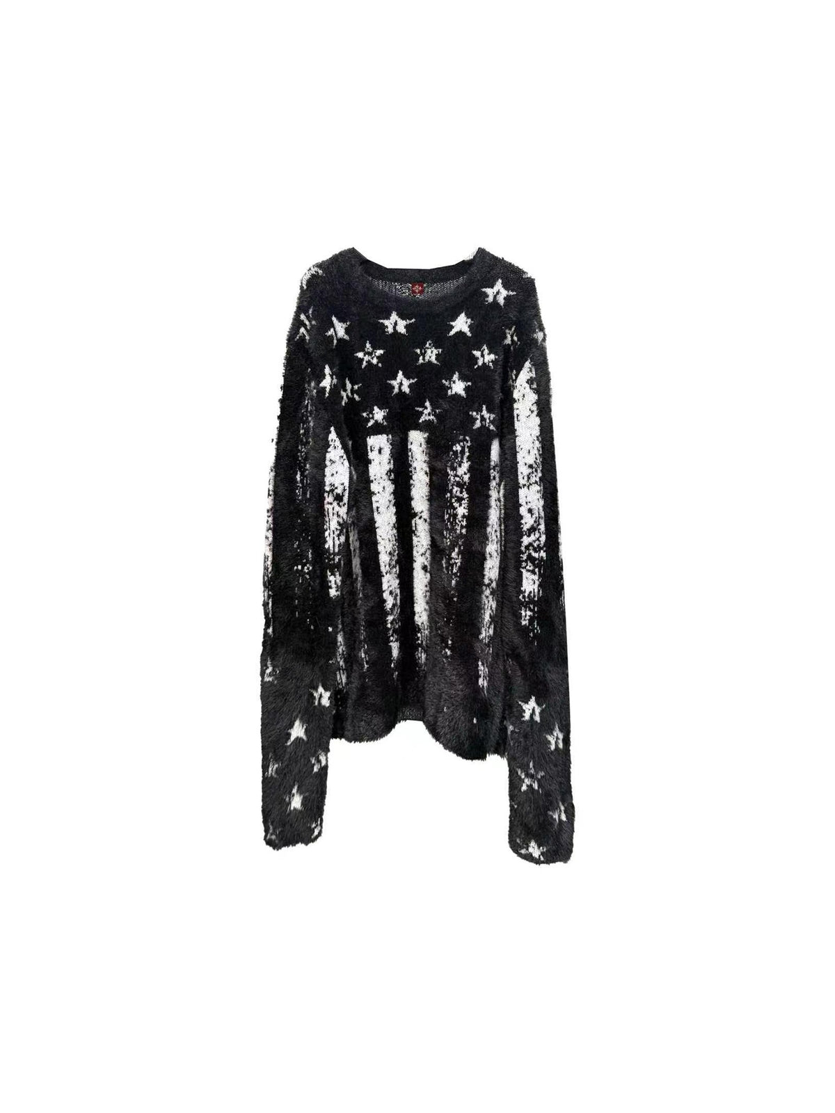 DETW_OnLine_Embroidered_Star_Two_Tone_Loose_Soft_Women&
