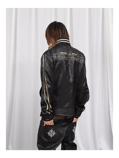 DETW OnLine Golden Leopard Print Satin Women&