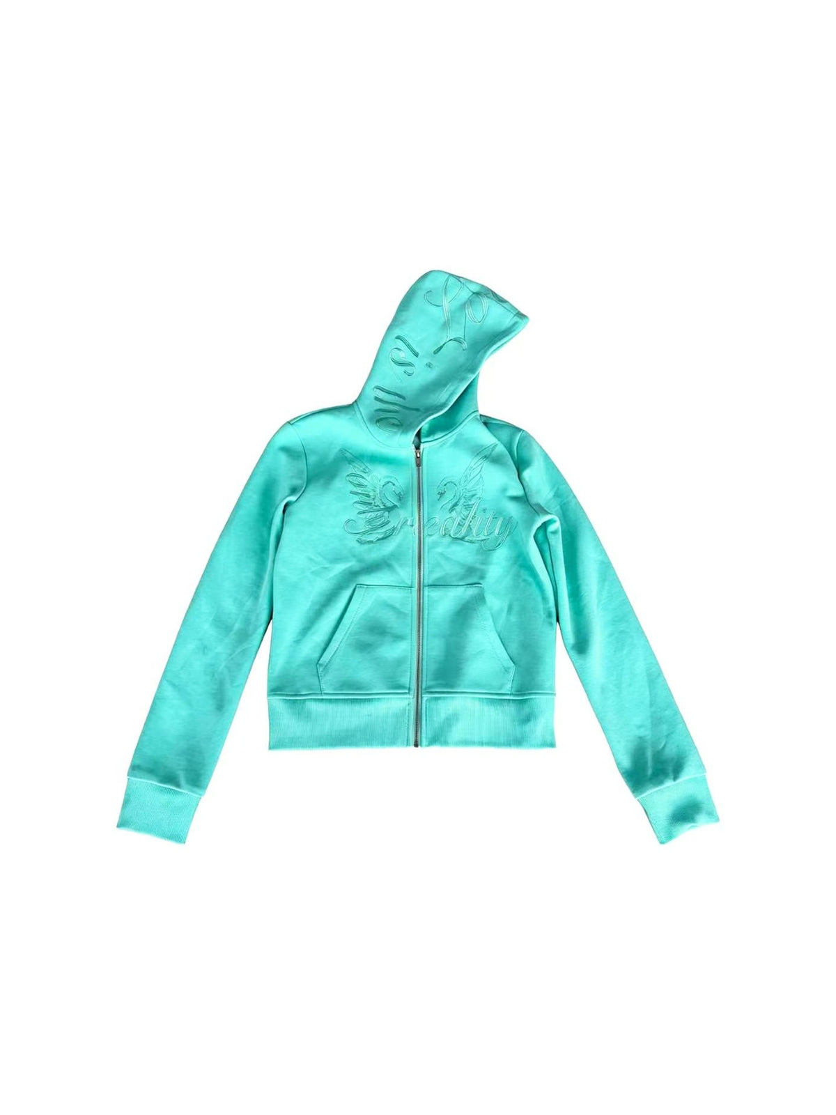 DETW_OnLine_Mint_Green_Embroidered_Letter_Slim_Fit_Women&