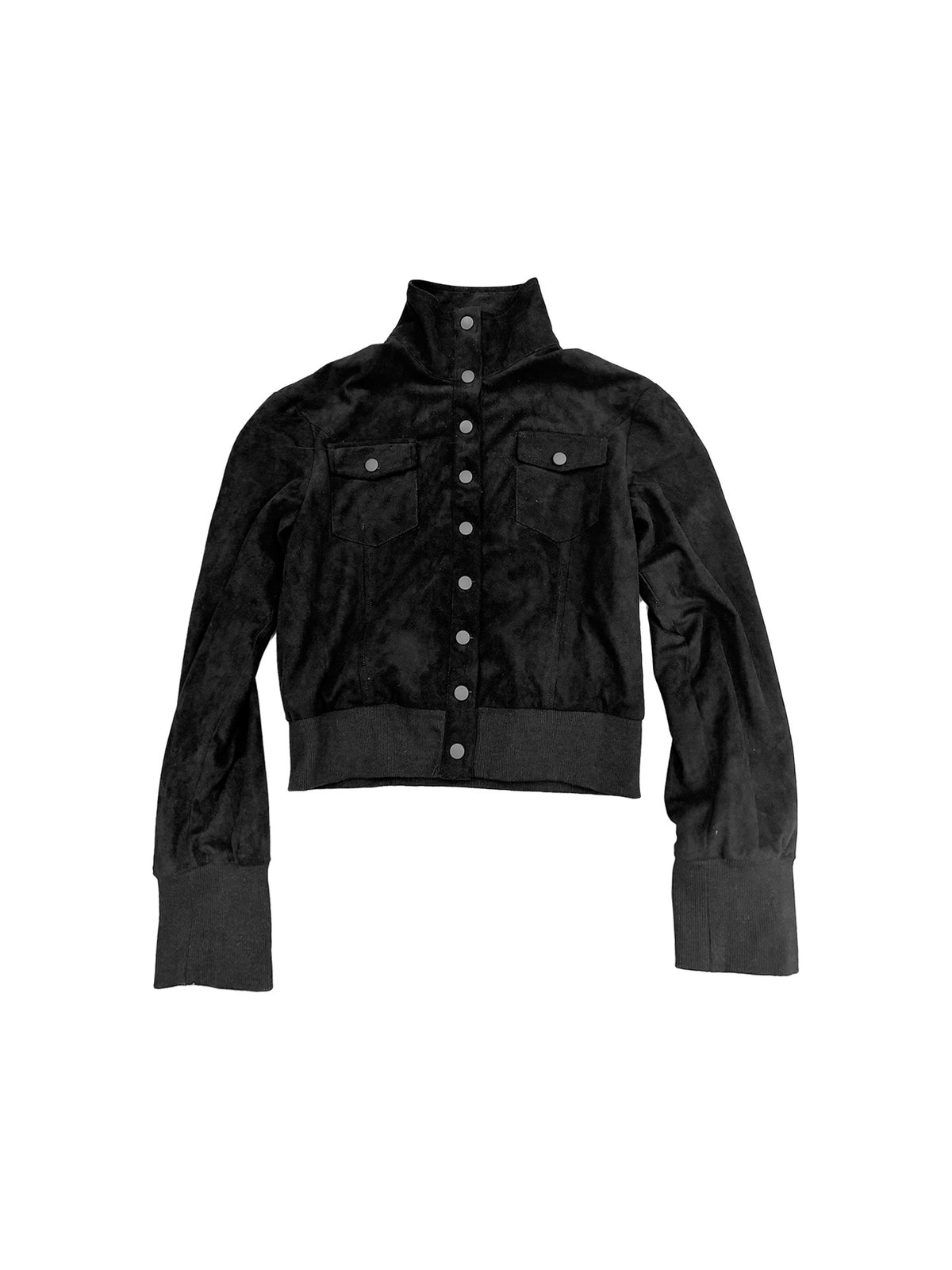 DETW_OnLine_Silver_Foil_Stand_Collar_Faux_Suede_Western_Women&
