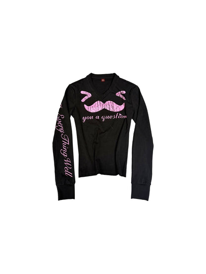 DETW_OnLine_Slimming_Digital_Print_Letter_V-neck_Women&