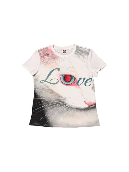 DETW_onLine_3d_Cat_Digital_Print_Polo_Collar_Slimming_Women&