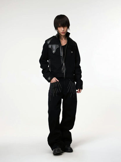 DETW onLine 3d Embroidered Wax Coated Patchwork Women&